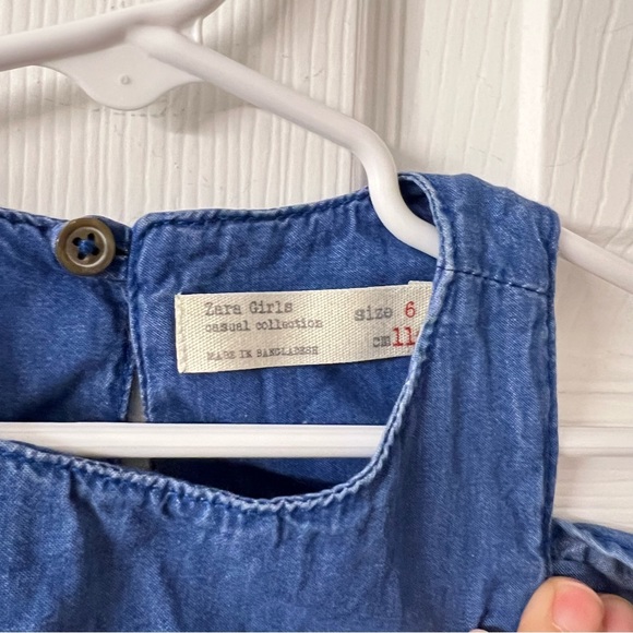 Zara Girls | Cold Shoulder Chambray Dress - Picture 7 of 7
